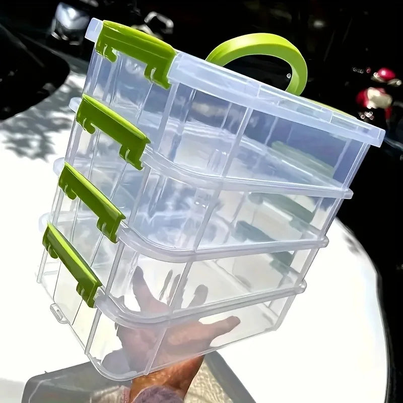 Extra Large 4-Tier Stackable Storage Box with Lid