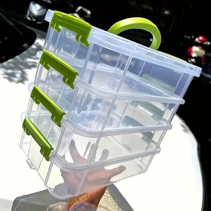 Extra Large 4-Tier Stackable Storage Box with Lid