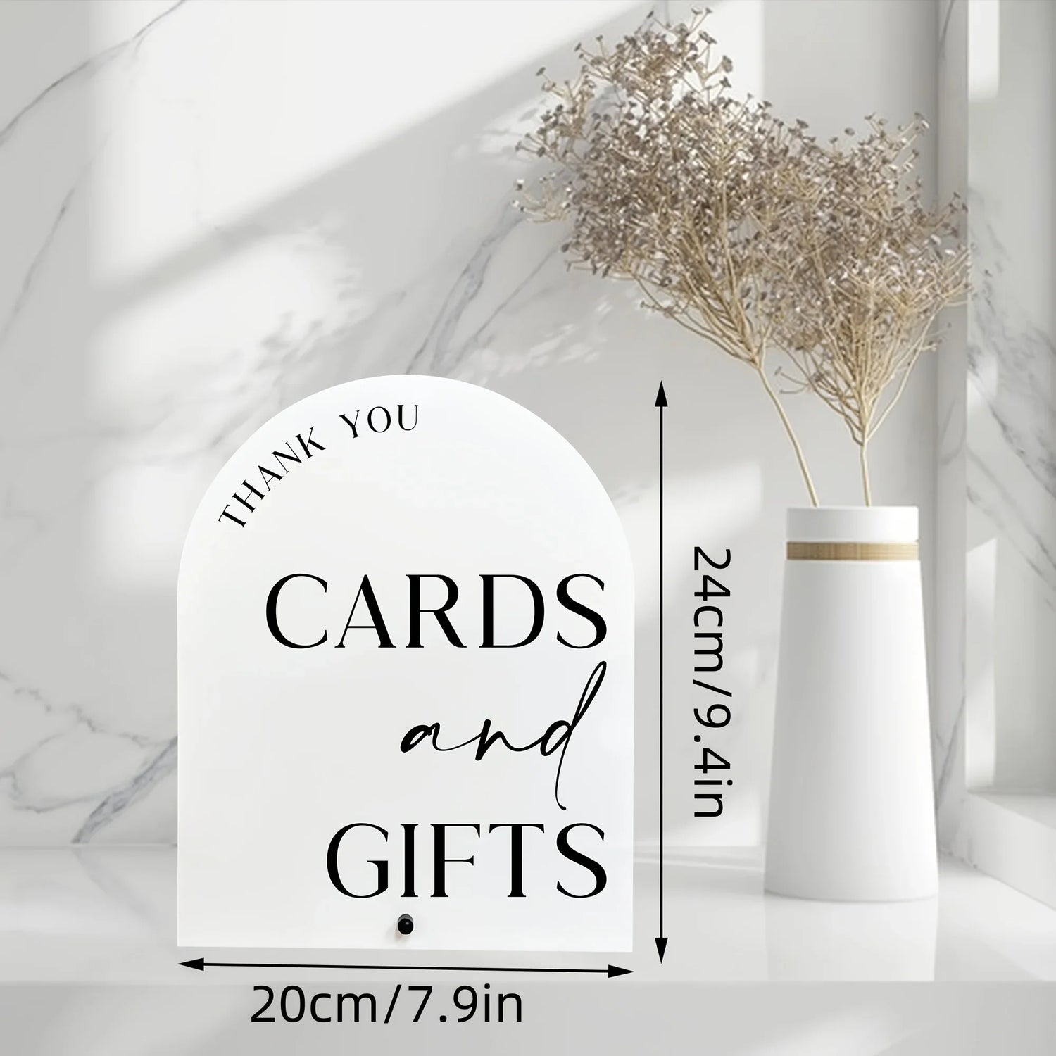 Elegant Acrylic Wedding Cards and Gifts Half Arch Sign - Afford Today