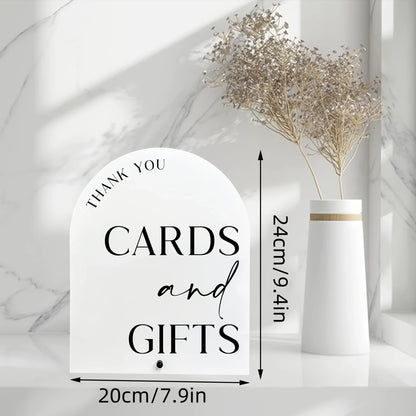 Elegant Acrylic Wedding Cards and Gifts Half Arch Sign - Afford Today