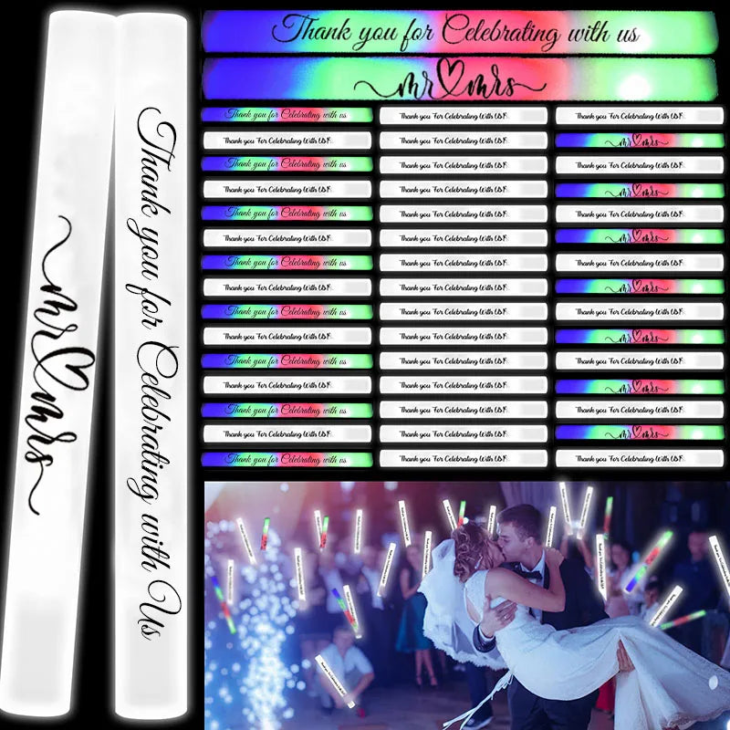 50-200Pcs Led Foam Wedding Glow Sticks - Afford Today