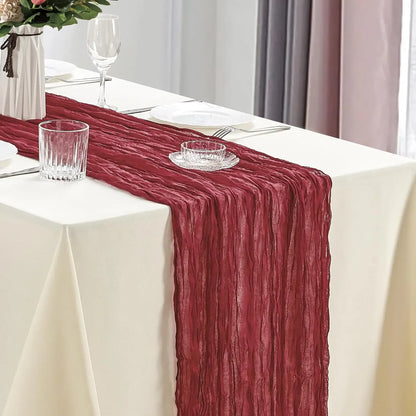 40x270cm Boho Gauze Fabric CheeseCloth Table Runner