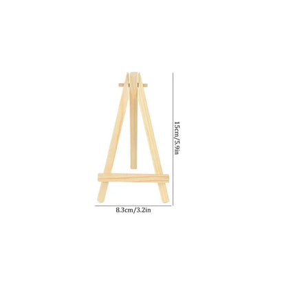 10pcs Wood Mini Easel Frame Desktop Triangle Display Stand
