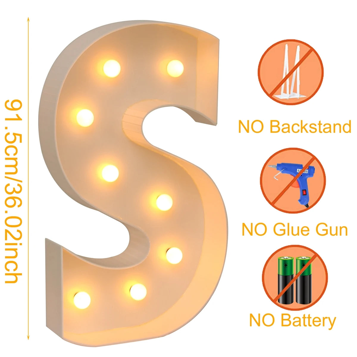 91.5CM Giant Letter Led Light Frame Box