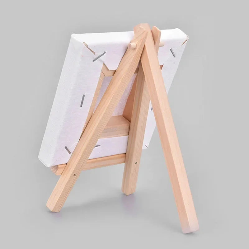 10pcs Wood Mini Easel Frame Desktop Triangle Display Stand