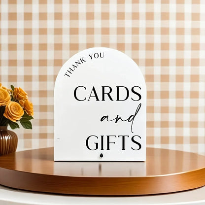 Elegant Acrylic Wedding Cards and Gifts Half Arch Sign - Afford Today