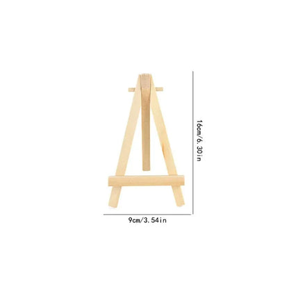 10pcs Wood Mini Easel Frame Desktop Triangle Display Stand