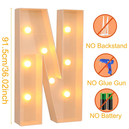 91.5CM Giant Letter Led Light Frame Box