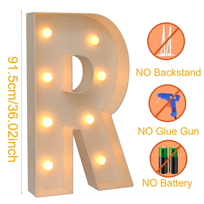 91.5CM Giant Letter Led Light Frame Box