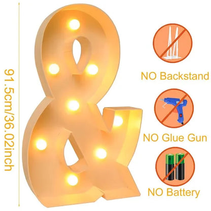 91.5CM Giant Letter Led Light Frame Box