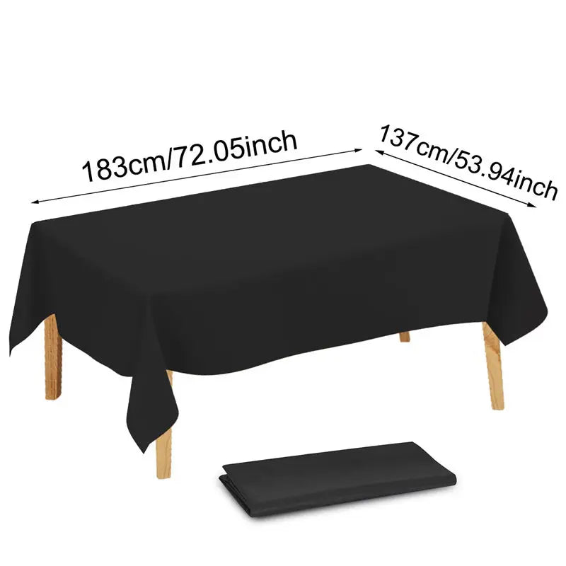 1/5 Pcs Multi Solid Color Disposable Plastic Tablecloth