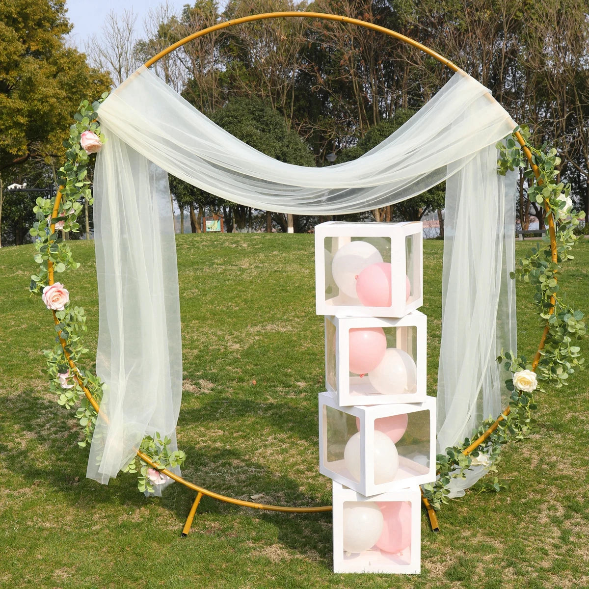 DIY Metal Circle Stand Wedding Arche - Afford Today
