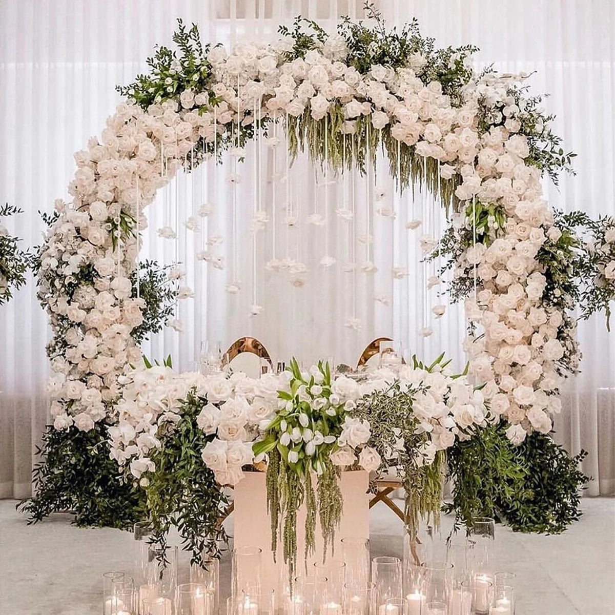 DIY Metal Circle Stand Wedding Arche - Afford Today