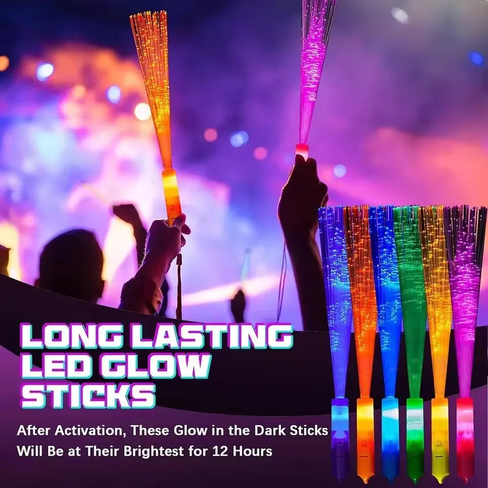 LED Glow Fiber Wands Sticks